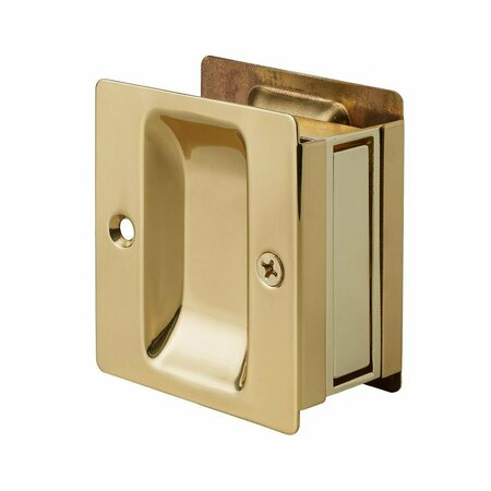 PAMEX Passage Square Style Sliding Door Lock Bright Brass Finish PF1730